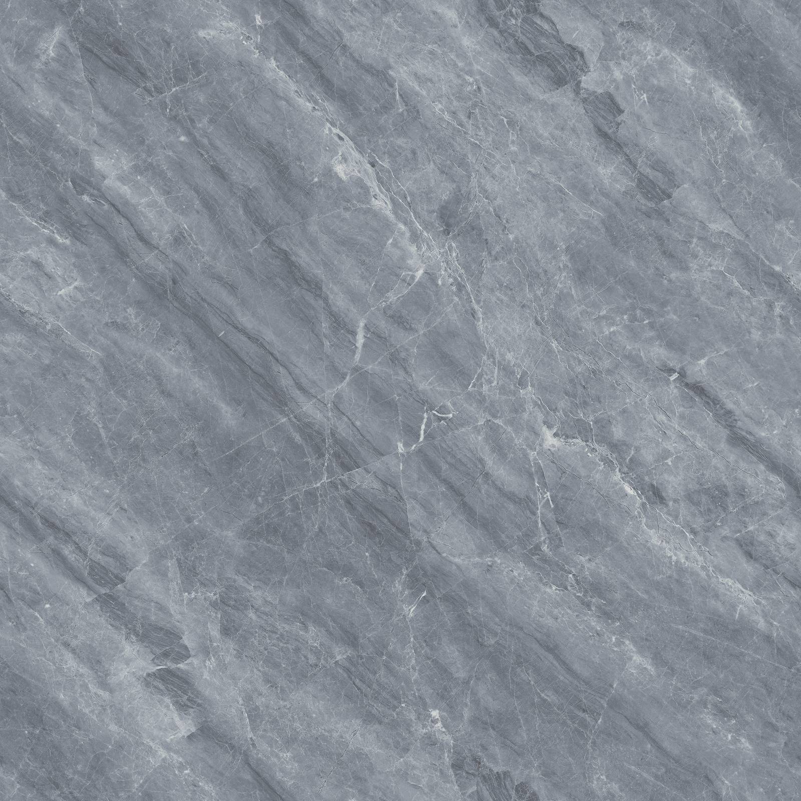 Medium-dark slate-grey marble-look tile face with branching white veins